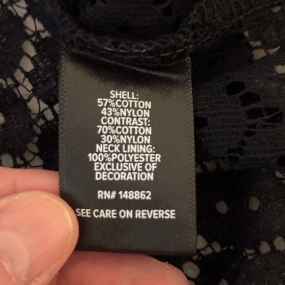 Torrid Black Ruffled Lace Blouse with Peter Pan Collar - Picture 3 of 9